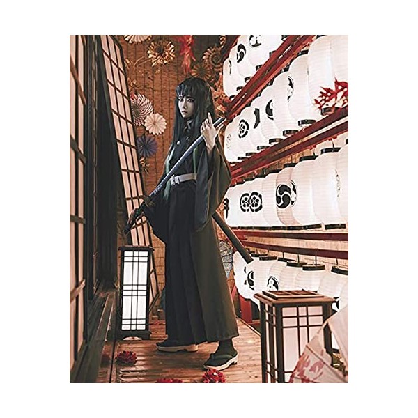 CR ROLECOS Tokitou Muichirou Costume de cosplay Muichirou Halloween Demon Slayer cosplay Set XXL