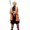 Fiamll Tanjirou Zenitsu Giyuu Costume de cosplay pour anime japonais, kimono demon cosplay, costume dHalloween, Zenitsu Agat