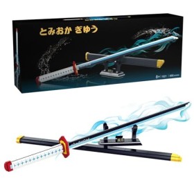 606 pièces modèle dépée de samouraï blocs de construction 99 cm Cosplay Demon Slayer Anime Tsugikuni Yoriichi épée article d