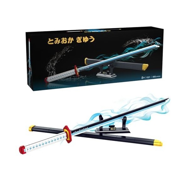 606 pièces modèle dépée de samouraï blocs de construction 99 cm Cosplay Demon Slayer Anime Tsugikuni Yoriichi épée article d