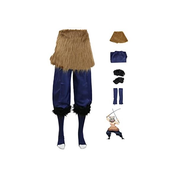 Bokerom Anime Cosplay Demon Slayer Costume for Hashibira Inosuk Tenue Robe de soirée dHalloween Uniforme L,Hashibira Inosuk