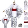 Demon Slayer Cosplay Rui Anime Kimono, Kanroji Mitsuri Kimono Cloak Wig Full Set, Halloween Party Carnival Uniforme Habit Up 