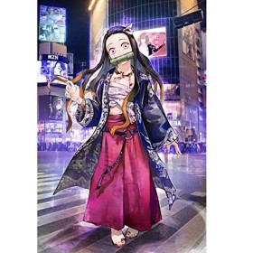 Jigsaw Demon Slayer 300/500/1000 pièces pour Adultes et Adolescents Japonais Anime Puzzles drôle Jeux de Famille décoration d