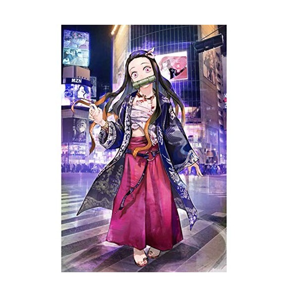 Jigsaw Demon Slayer 300/500/1000 pièces pour Adultes et Adolescents Japonais Anime Puzzles drôle Jeux de Famille décoration d