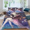 Housse de Couette 240 X 260 avec 2 Taies doreiller 50x75 cm - Demon Slayer Parure de Lit 240 x 260 cm - Ensembles de Housses