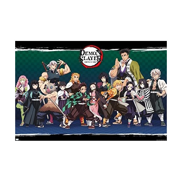 Trends International Affiche murale Demon Slayer - Lineup - 56,8 x 86,4 cm - Version premium sans cadre