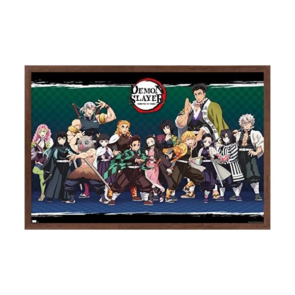 Trends International Affiche murale Demon Slayer - Lineup - 56,8 x 86,4 cm - Version premium sans cadre