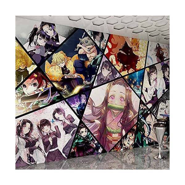 Papier peint Anime Demon Slayer Studio Lait Thé Boutique Décoration Japonais Manga Couleur mural personnalisé pour salon cham
