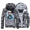 ILLUMAX Dem-on Slay-ER Veste Hiver Homme Animé, Blousons en Molleton Polaire à Capuche, Hoodie Chaude Occasionnel pour Hiver 