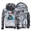 ILLUMAX Dem-on Slay-ER Veste Hiver Homme Animé, Blousons en Molleton Polaire à Capuche, Hoodie Chaude Occasionnel pour Hiver 