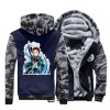ILLUMAX Dem-on Slay-ER Veste Hiver Homme Animé, Blousons en Molleton Polaire à Capuche, Hoodie Chaude Occasionnel pour Hiver 