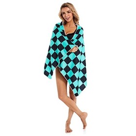 Duwseal Demon Slayer Serviette de plage Kamado Tanjirou Séchage rapide 76,2 x 152,4 cm