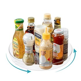Toplive Lazy Susan Organiseur de placard à plateau tournant, [rotatif à 360 °] Porte-épices multifonctionnel pour bocaux, sup