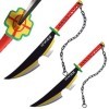2 Pcs Sabre Demon Slayer,Épée de Samouraï Uzui Tengen Cosplay Jouets Anime Samouraï Epée Demon Slayer Jouets 31.5 Pouces Bla