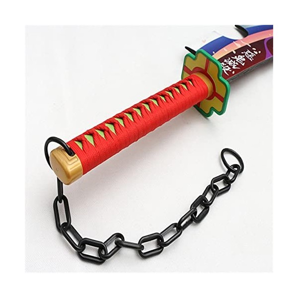 2 Pcs Sabre Demon Slayer,Épée de Samouraï Uzui Tengen Cosplay Jouets Anime Samouraï Epée Demon Slayer Jouets 31.5 Pouces Bla