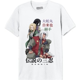 Naruto MENARUTTS243 T-Shirt, Blanc, 3XL Homme