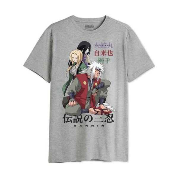 Naruto MENARUTTS243 T-Shirt, Blanc, 3XL Homme