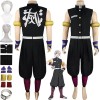 NIKKHO Demon Slayer Cosplay Costume, Personnage dAnime Uzui Tengen Cosplay Kimono Ensemble, Uniforme de fête dhalloween, Pe