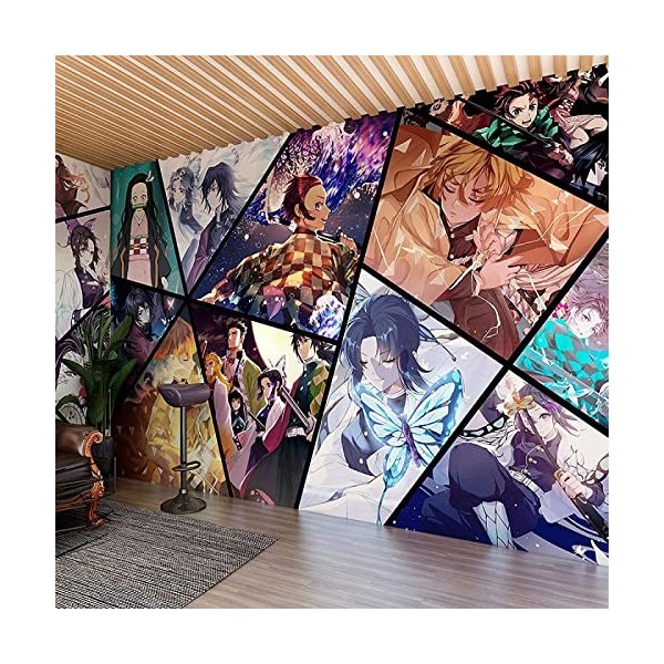 Papier peint Anime Demon Slayer Studio Lait Thé Boutique Décoration Japonais Manga Couleur mural personnalisé pour salon cham