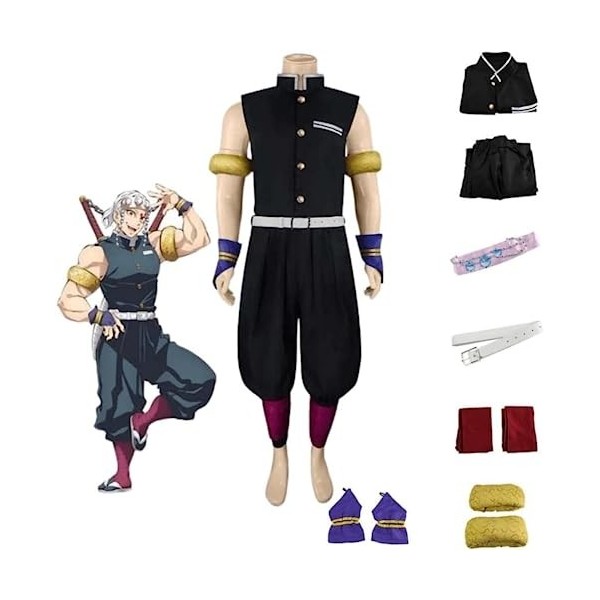 Anime Demon Slayer Usui Tengen Cosplay Halloween Costumes Fête Kimono Costume Uniforme M,Usui Tengen 