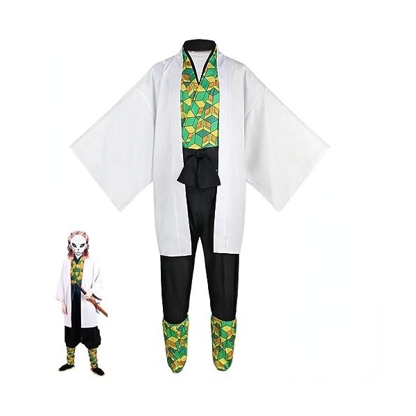 Bokerom Anime Demon Slayer Sabito Cosplay Costumes Halloween Costumes Party Role Play Et Uniforme Complet Suit,L 