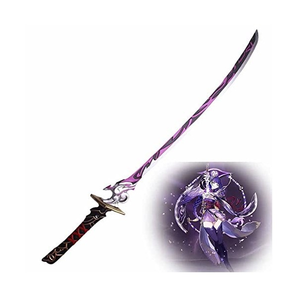 WANHUI Raiden Shogun Épée Cosplay Jeu de Genshin Impact Katana en PU 105cm Épée Beelzebul Jouets pour Enfants Arme Déguisemen