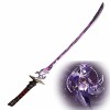 WANHUI Raiden Shogun Épée Cosplay Jeu de Genshin Impact Katana en PU 105cm Épée Beelzebul Jouets pour Enfants Arme Déguisemen