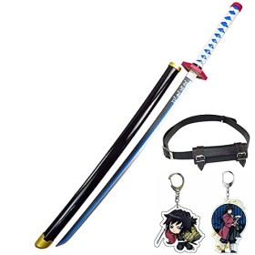 Uvency Démon Slayer Lame Rengoku Kyoujurou Cos Épées En Bois Amoureux de LAnime Cosplay Katanas Arme Bois Épée Objets de Col