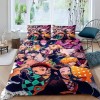 Housse de Couette 240 X 260 - Poster Demon Slayer Parure de Lit en Microfibre zippée Adulte 2 Personnes avec Fermeture éclair