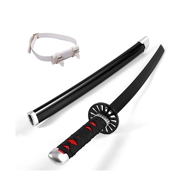 Uvency Démon Slayer Tanjiro Katana En Bois Cosplay Anime Épée Ninja Épée, Anime Fan Décoration Arme Jouet Épée + Ceinture/41I