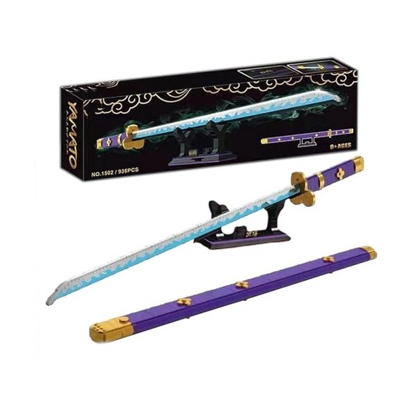 Modèle de bloc de construction dépée Demon Slayer, épée Kokushibo Kyokokukamusari, 789 pièces, ensemble dépée de samouraï d