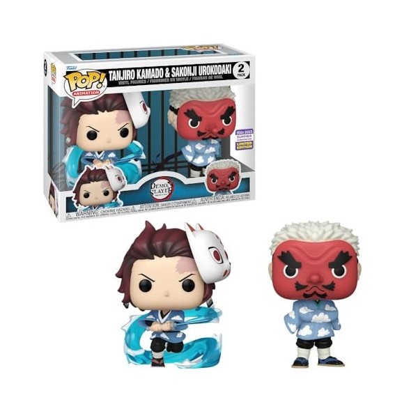 Funko Pop! Demon Slayer - 2 Pack Tanjiro Kamado et Sakonji Summer Convention 2023 Limited Edition 