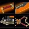 Demon Slayer Kit De Construction Ninja Katana, Uzui Tengen Sword Anime Samouraï Épée Décorative avec Support Dépée Et Modèle