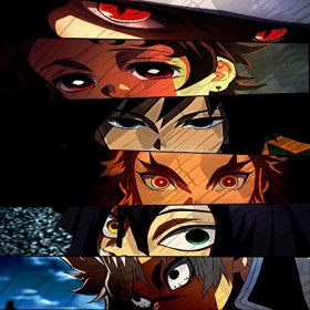 Magic Canvas Art Demon Slayer B8401 Impression sur toile 1 pièce Impression sur toile de qualité supérieure 60 x 60 cm