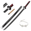 Vendics Demon Slayer Sword Tanjiro 104 Cm/41″ Katana Japonais Anime Samurai Sword Demon Slayer Cosplay Pour Les Amateurs DAn
