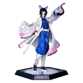 REOZIGN Demon Slayer Figures, Kochou Shinobu Action Figure 28m / 11in Scène de Bataille Kochou Shinobu Figure Toy Statue PVC 