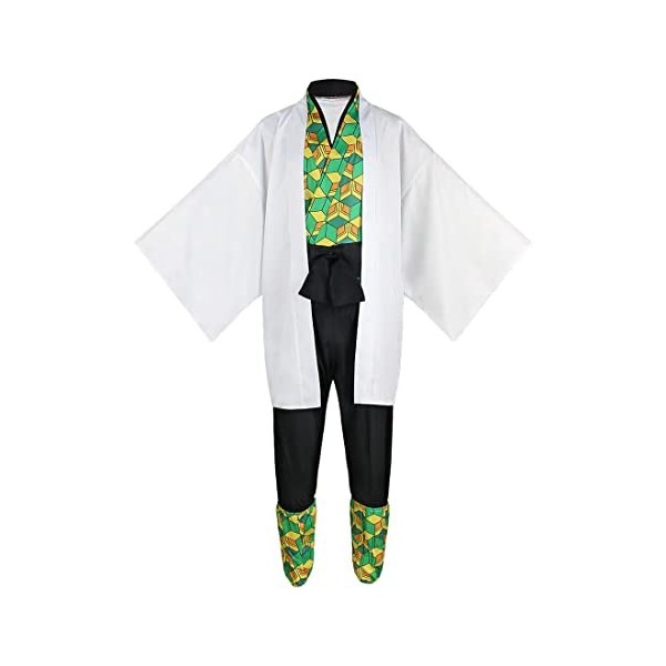 MengXin Costume de cosplay Demon Slayer Kimetsu no Yaiba Cosplay Sabito Taille XXXL