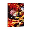 yique Affiche décorative sur toile représentant un démon Slayer Tanjiro - 60 x 40 cm