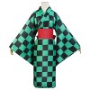 DUNHAO COS Cosplay Demon Slayer Kimono Tanjirou, Zenitsu, Inosuke Cosplay de Costume Déguisement Halloween