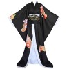 MengXin Anime Demon Slayer Kimetsu No Yaiba Cosplay Costumes Kibutsuji Muzan pour femmes Kimono dHalloween taille L, noir 