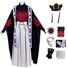 YEAJION Douma Cosplay Costume Complet avec Chapeaux et Perruque Anime Demon Slayer Douma Cosplay Costume Kimetsu no Yaiba Kim