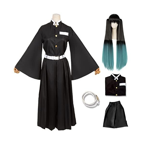 YEAJION Tokitou Muichirou Cosplay Costume Complet avec Perruque Demon Slayer Anime Cosplay Costume Kimono Halloween Carnaval 