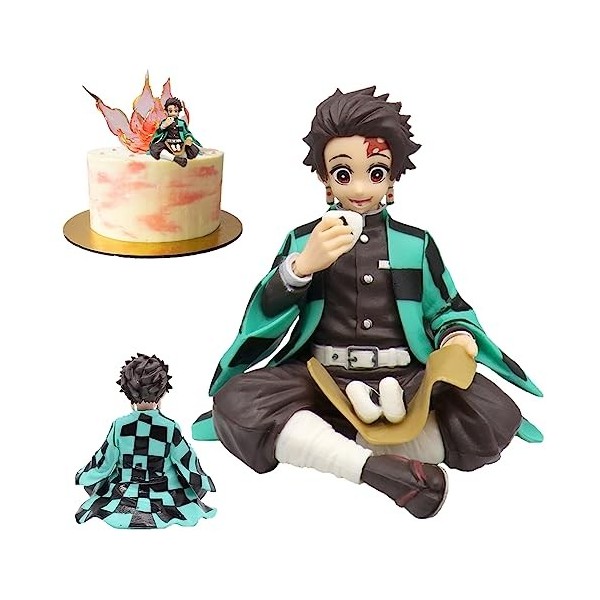 Henkodo Figurine Demon Slayer, figurines de manga Tanjiro Anime Personnage Poupée Modèle avec socle Jouet Décoration Personna