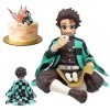 Henkodo Figurine Demon Slayer, figurines de manga Tanjiro Anime Personnage Poupée Modèle avec socle Jouet Décoration Personna