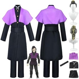 Mr.LQ Costume De Cosplay Demon-Slayer, Costume Danime DHalloween, Costume De Cosplay Shinazugawa Genya, Tenue Kimetsu-No-Ya