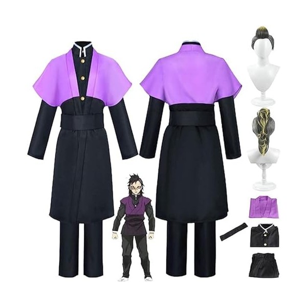 Mr.LQ Costume De Cosplay Demon-Slayer, Costume Danime DHalloween, Costume De Cosplay Shinazugawa Genya, Tenue Kimetsu-No-Ya