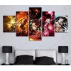 SINGLEAART Impressions sur Toile,5 Tableau Peinture,Chambre Décoration Maison Abstrait 150×80Cm avec Cadre Démon Slayer Kimet