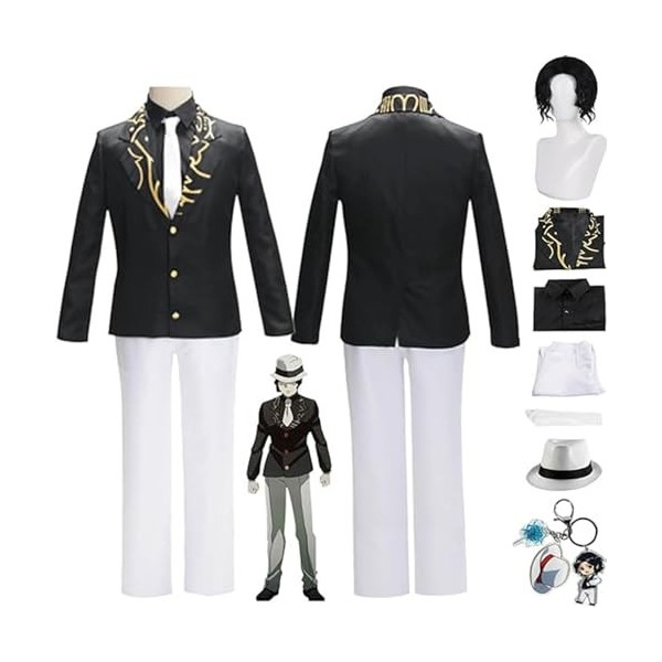 NIKKHO Costume de Cosplay Demon Slayer, Personnage Danime Kibutsuji Muzan Uniforme Ensemble, Halloween Carnaval Party Costum