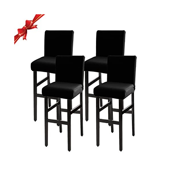 Jaotto Housse de Chaise de Bar Extensible, Housse de Chaise de Salle à Manger de Bar Lavable Universel, Housses De Tabouret D