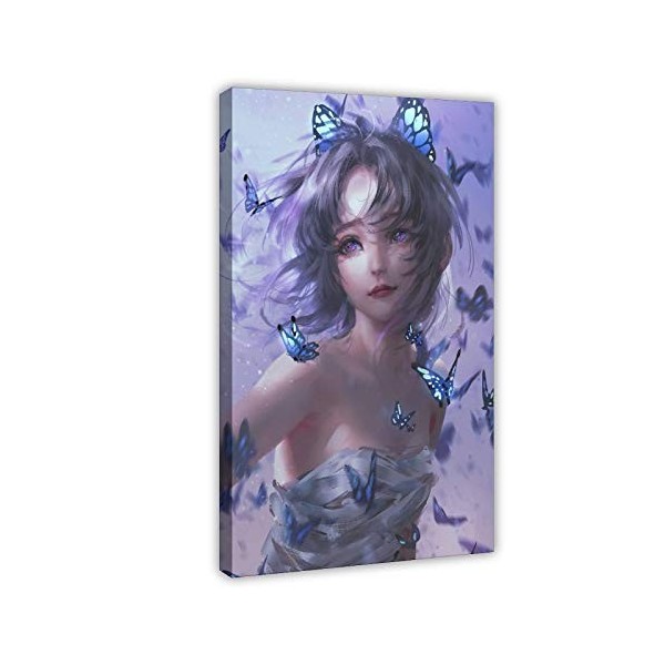 Kochou Shinobu Poster sur toile Motif Demon Slayer 40 x 60 cm